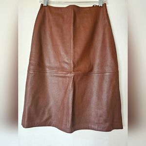 Gap Genuine Leather Brown Skirt